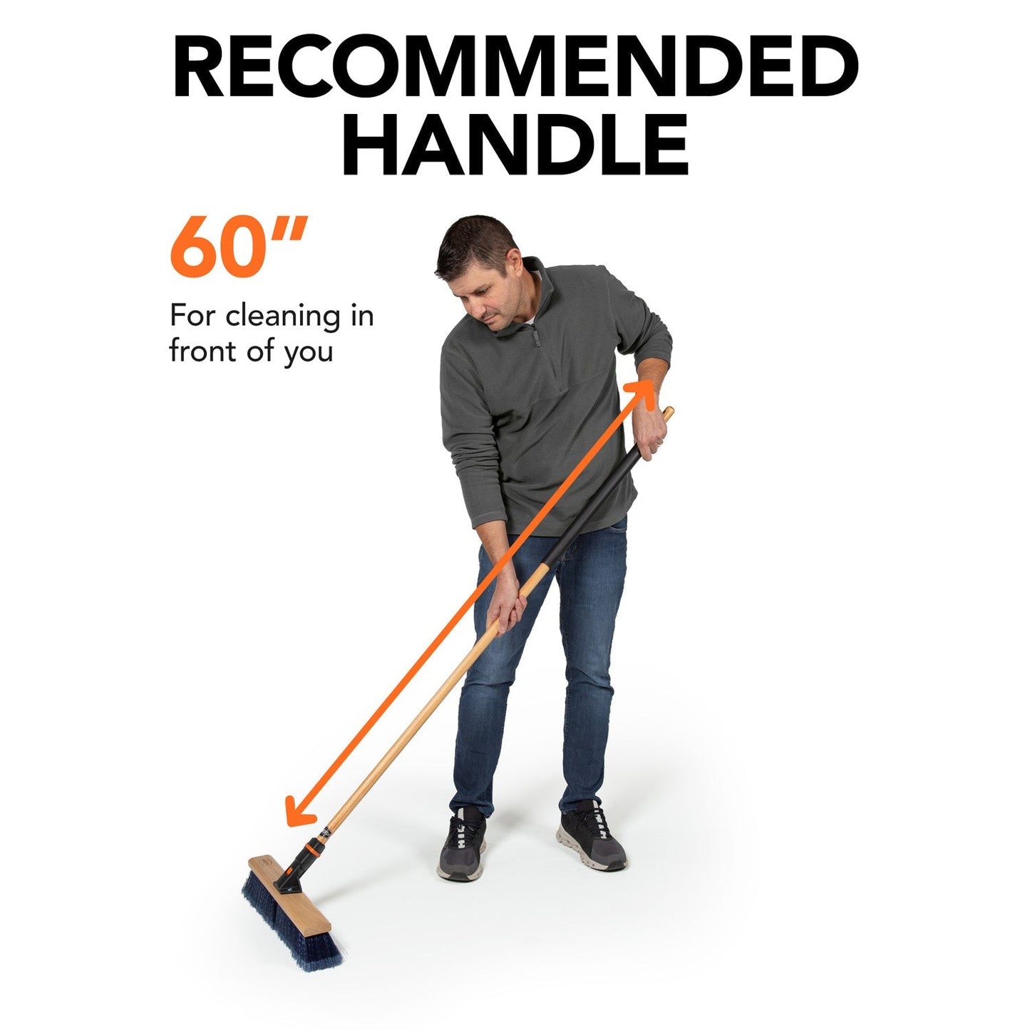 18 in. Premium Multi-Surface Push Broom Head