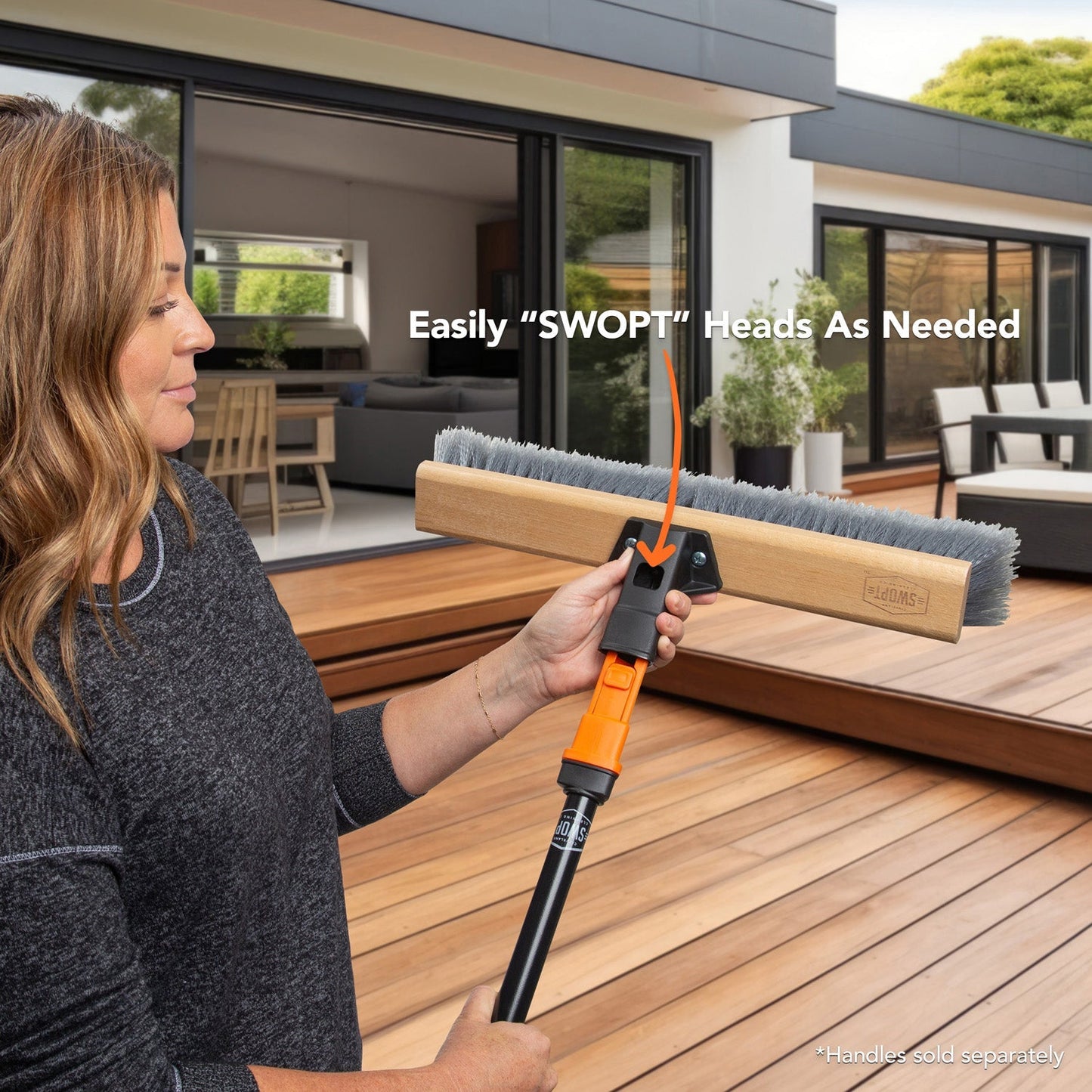 18 in. Premium Smooth Surface Push Broom Head