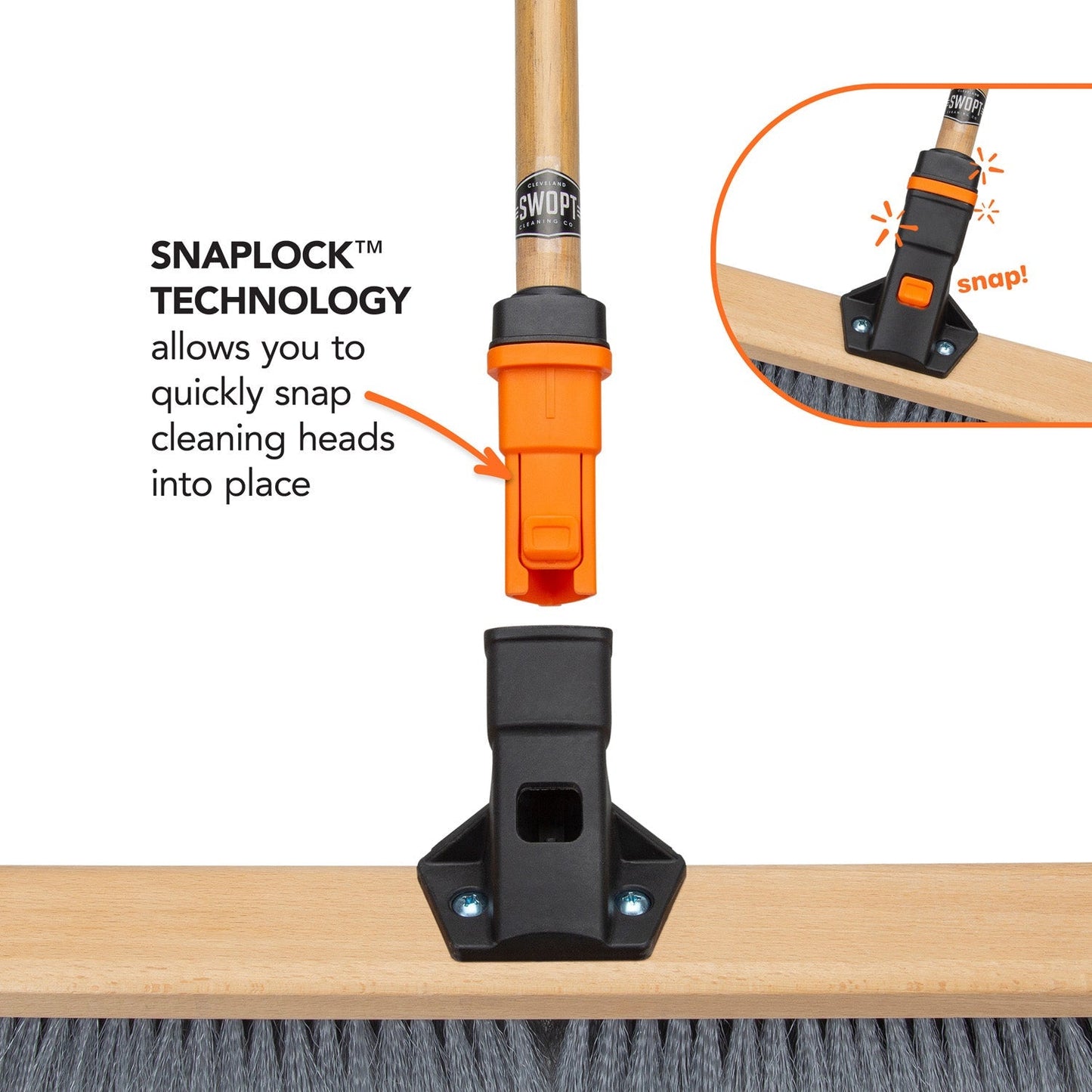 18 in. Premium Smooth Surface Push Broom Head