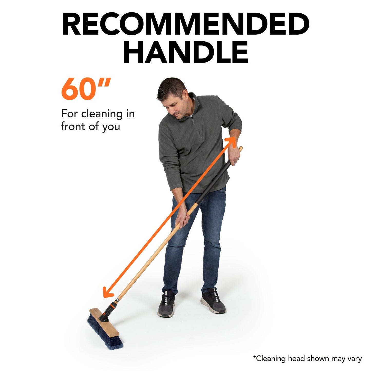 18 in. Premium Smooth Surface Push Broom Head