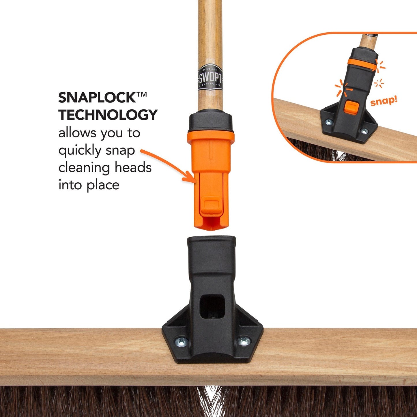 24 in. Premium Rough Surface Push Broom Head