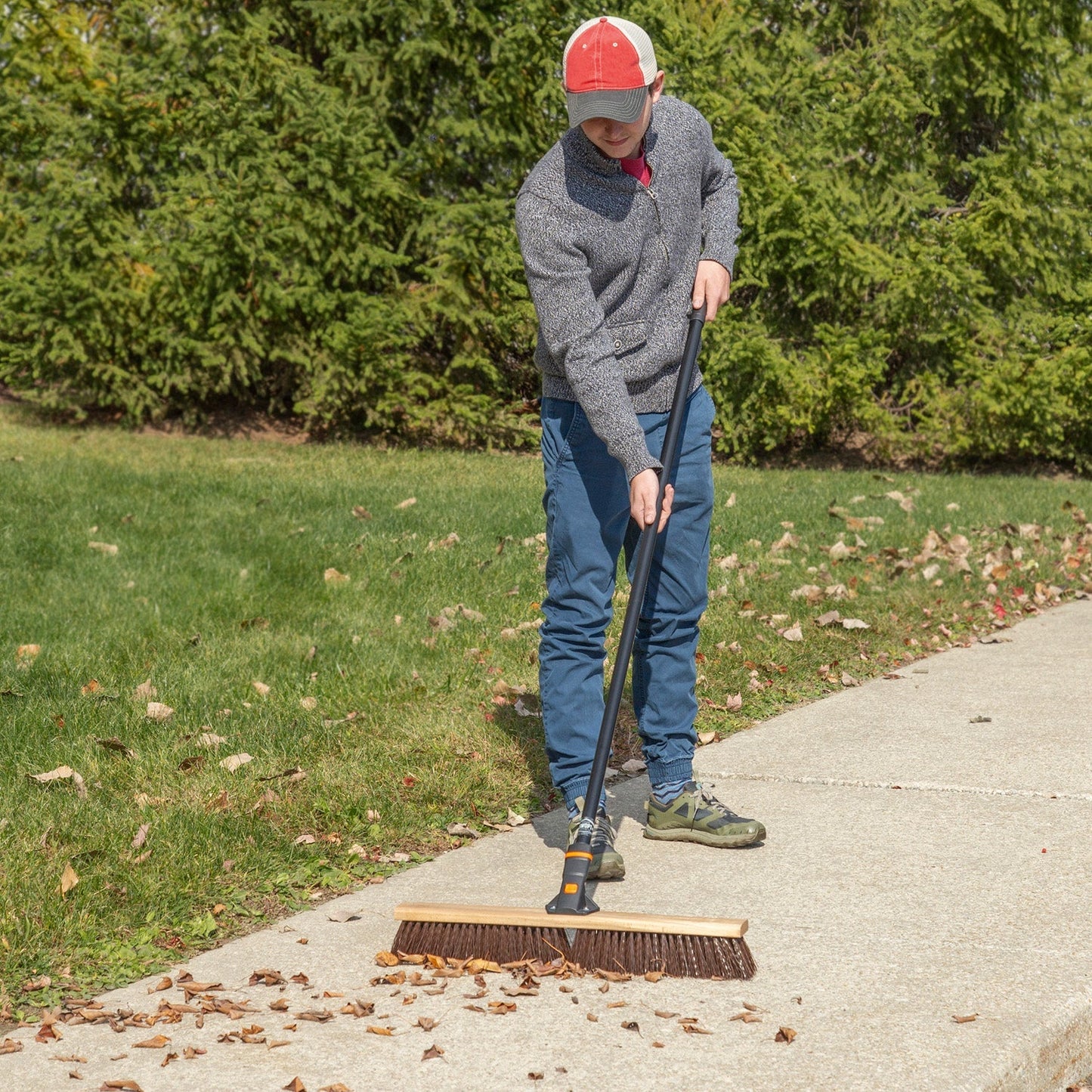 24 in. Premium Rough Surface Push Broom Head