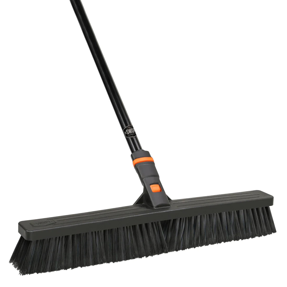 18 in. Standard Multi-Surface Push Broom Head with 60 in. Steel Handle Combo
