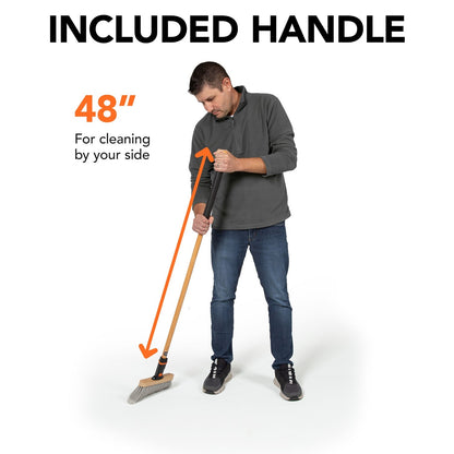 11 in. Smooth Surface Straight Broom Head with 48 in. Wood Handle Combo